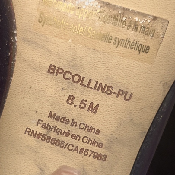 BP. Nordstrom chunky rhinestone triangle heel clear sandal heels nude blush 8.5 - Picture 7 of 7